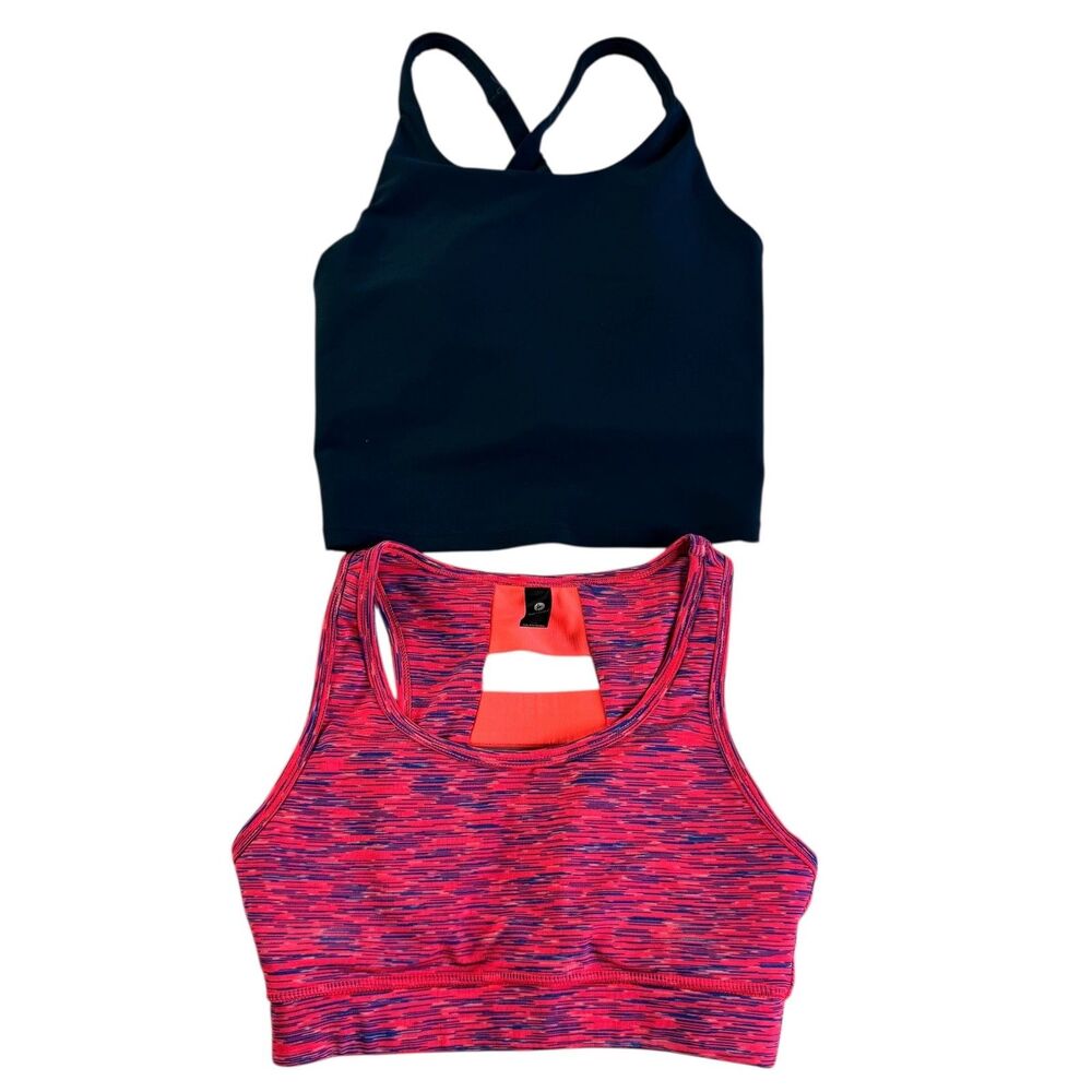Old Navy Active Powersoft Sports Bra & 90 Degree Lot of 2 Size XS Pink & Teal